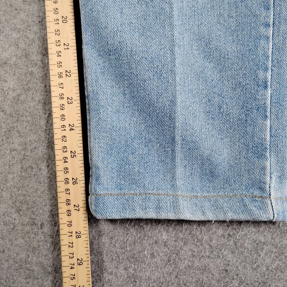 Vintage Levis 614 Orange Tab Jeans Mens 32x27 Light Wash Flex Made in USA Denim